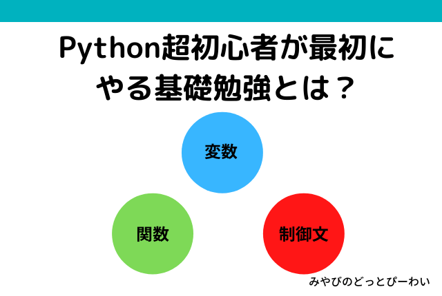 Python超初心者が最初にやる基礎勉強とは？～変数・関数・制御文をマスターしよう～